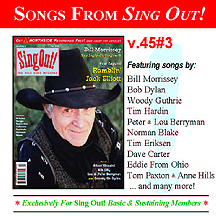 CD art for Sing Out! V.45#3: Ramblin' Jack Elliott; Bill Morrissey; Silk City; Peter & Lou Berryman; Alison Kinnaird; Cooney on Dylan