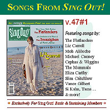 CD art for Sing Out! V.47#1: The Flatlanders, Liz Carroll, Music of the Imazighen, Vance Gilbert, The Mammals, Tama