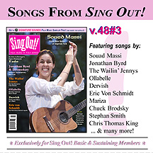 CD art for Sing Out! V.48#3: Souad Massi, Ollabelle, Fado, Jonathan Byrd & Dromedary, The Wailin' Jennys, Dervish and Eric Von Schmidt