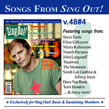 CD art for Sing Out! V.48#4: Steve Earle, Maria Kalaniemi, John Langstaff, Tinariwen, Eliza Gilkyson & Niamh Parsons