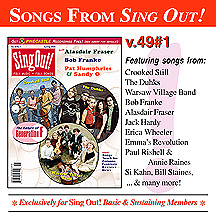 CD art for Sing Out! V.49#1: Crooked Still, Warsaw Village Band, The Duhks, Alasdair Fraser, Bob Franke, Pat Humphries & Sandy O