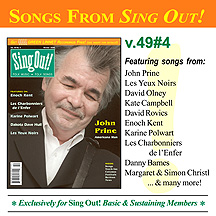 CD art for Sing Out! V.49#4: John Prine, Les Charbonniers de l'Enfer, Enoch Kent, Karine Polwart, Dakota Dave Hull & Les Yeux Noirs