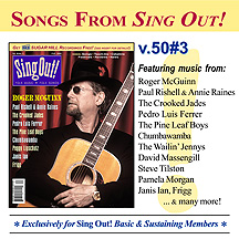CD art for Sing Out! V.50#3: Roger McGuinn, Paul Rishell and Annie Raines, Pedro Luis Ferrer, The Crooked Jades, Janis Ian, Frigg, Chumbawamba, The Pine Leaf Boys, Peggy Lipschutz