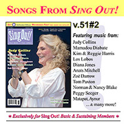 CD art for Sing Out! V.51#2: Judy Collins, Los Lobos, Diana Jones, Matapat, Mamadou Diabate, Kim & Reggie Harris, Anais Mitchell, Zoe Darrow, Aynur